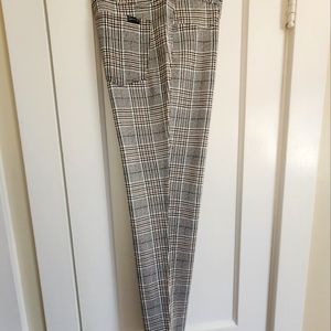 Seven7 Black & Brown Glen Plaid Skinny Pants Size 12